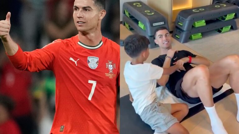Cristiano Ronaldo shares heartwarming father-son fitness moment with Mateo