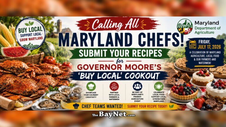 Maryland Chefs Encouraged to Submit Recipes for Governor Moore’s ‘Buy Local’ Cookout