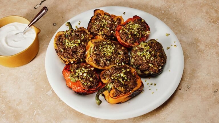Grilled Kofta-Stuffed Peppers Recipe | Epicurious
