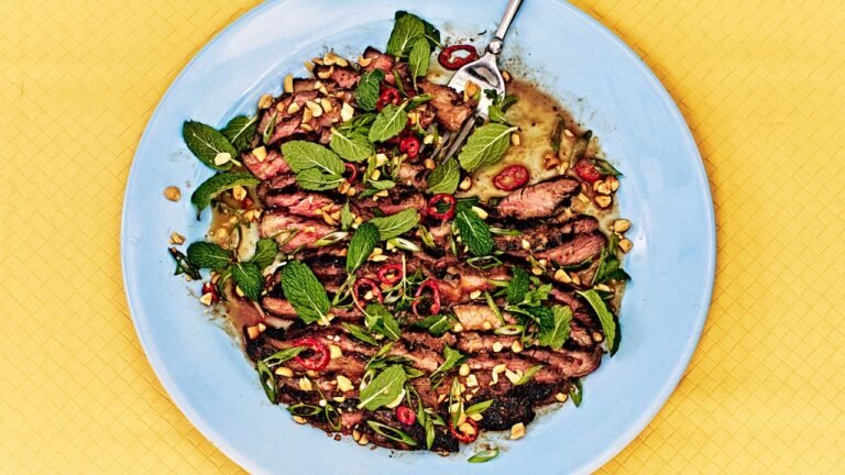 Grilled Steak With Spicy Peanut Dressing Recipe