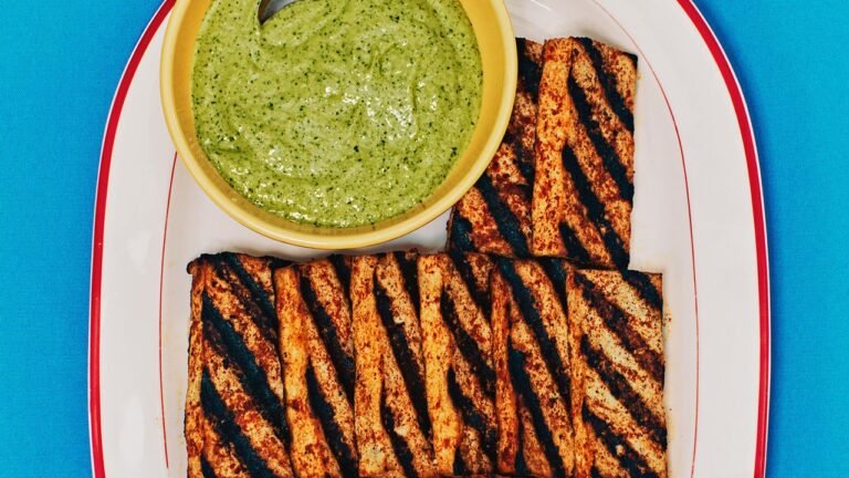 Peruvian-Style Tofu With Creamy Cilantro Sauce Recipe