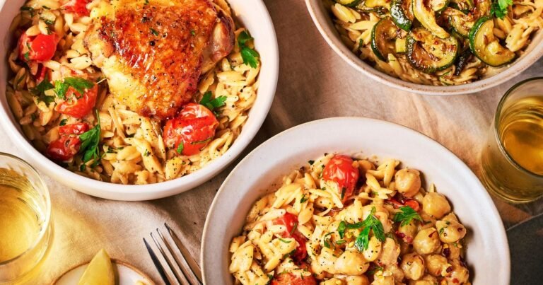 Roasted cherry tomato & fennel seed orzo recipe