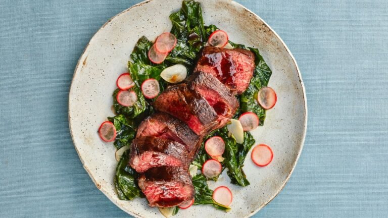 Steak With Dashi Greens for One Recipe Steak With Dashi Greens for One Recipe