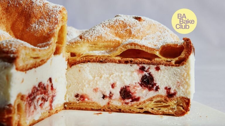 Plum Karpatka (Polish Cream Puff Cake) Recipe