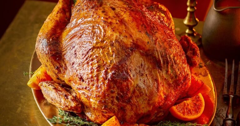 Super-succulent roast turkey with lightly mulled gravy recipe