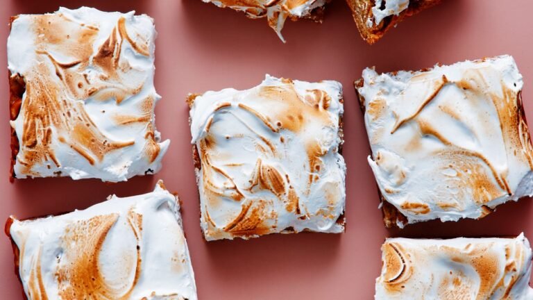 Toasted Meringue Hazelnut Blondies Recipe